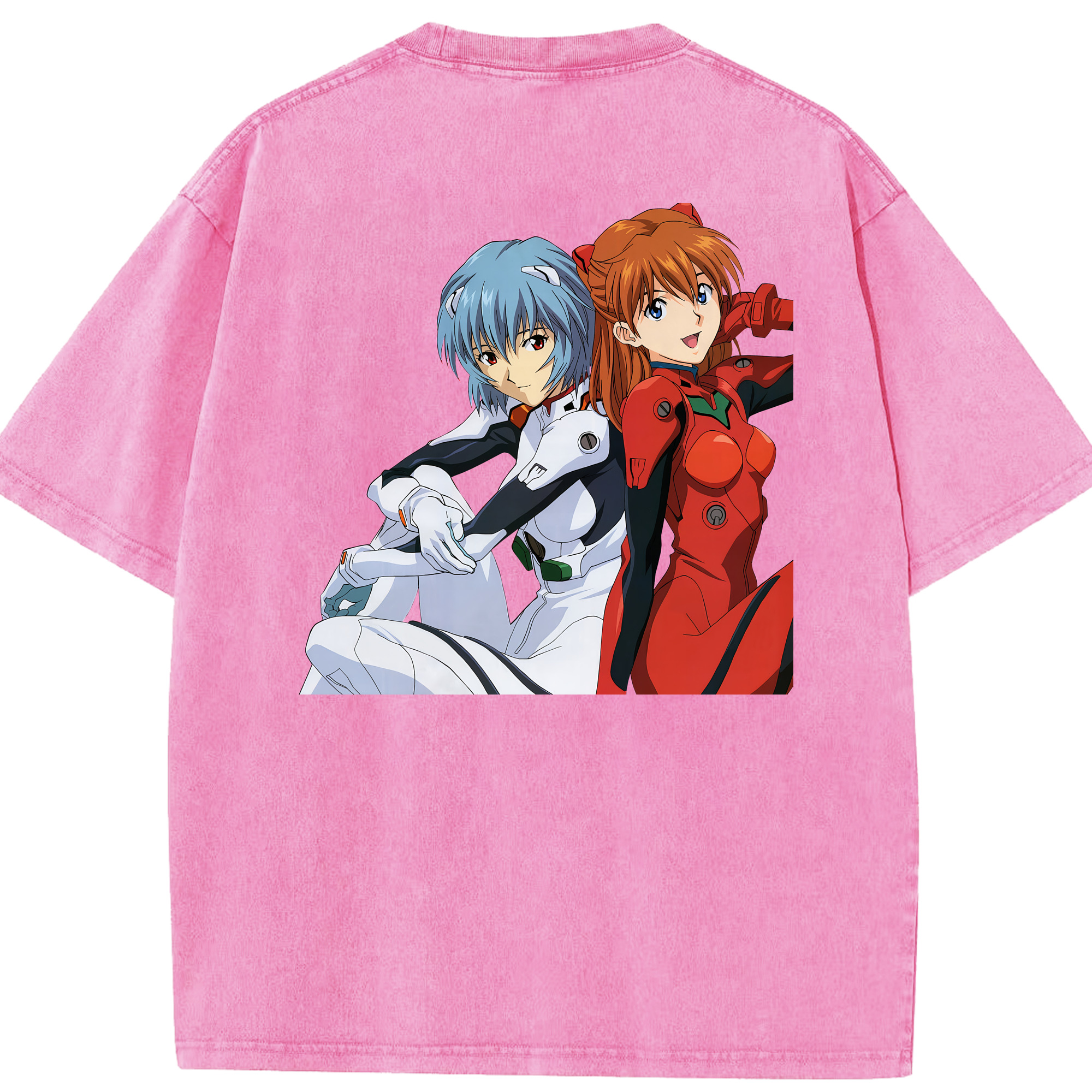 （画像用） EVA 新世紀エヴァンゲリオン 綿100% ヴィンテージ風 半袖Tシャツ（背面プリント）